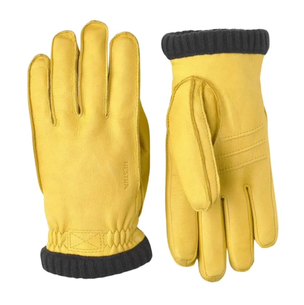 Rękawiczki Deerskin Primaloft Rib, Żółte
