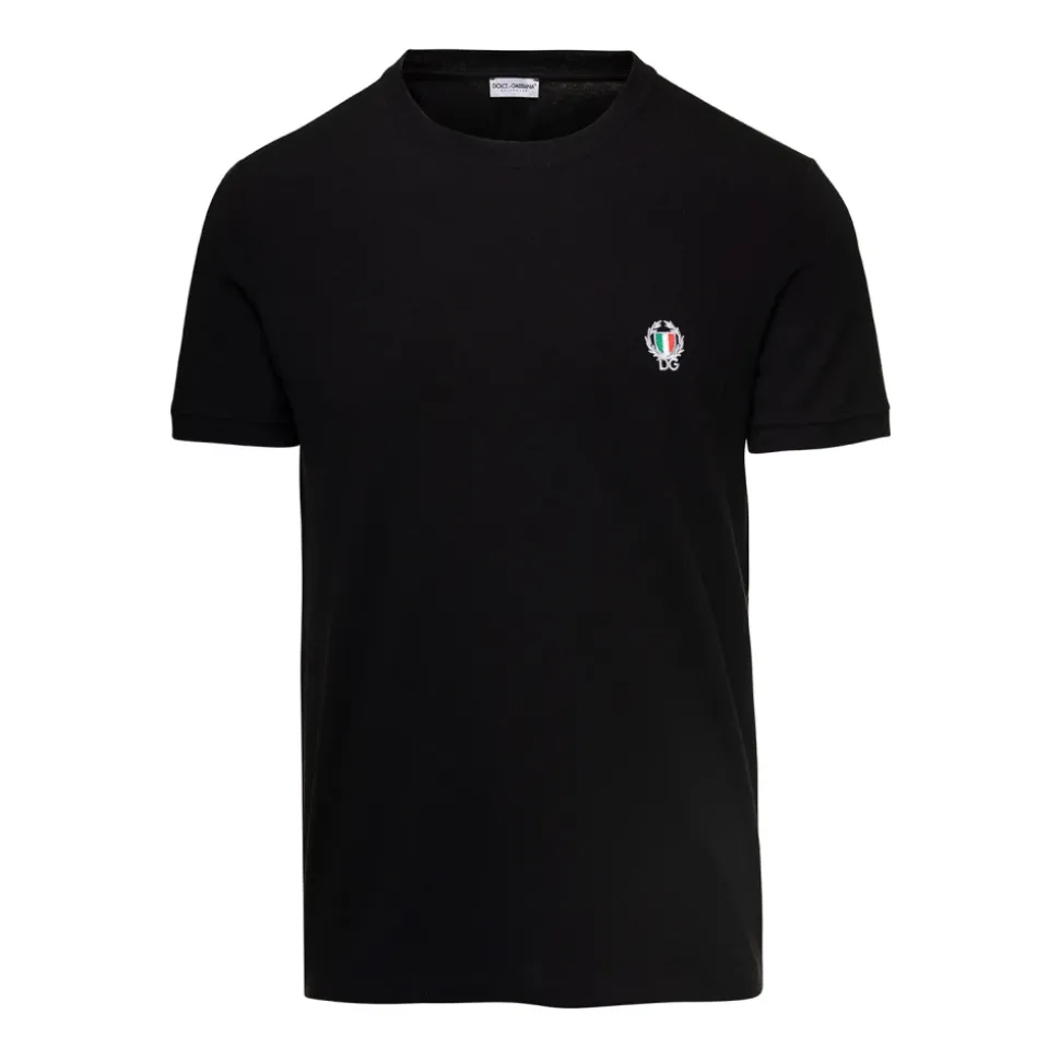 SCUDETTO GIROCOLLO T-Shirt - Czarny