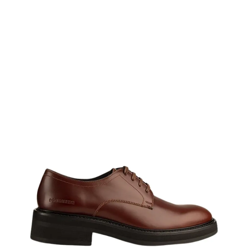 Skórzane buty w kolorze camel