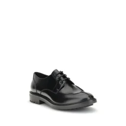 Skórzane Lace-Ups z Nowoczesnym Obrotem