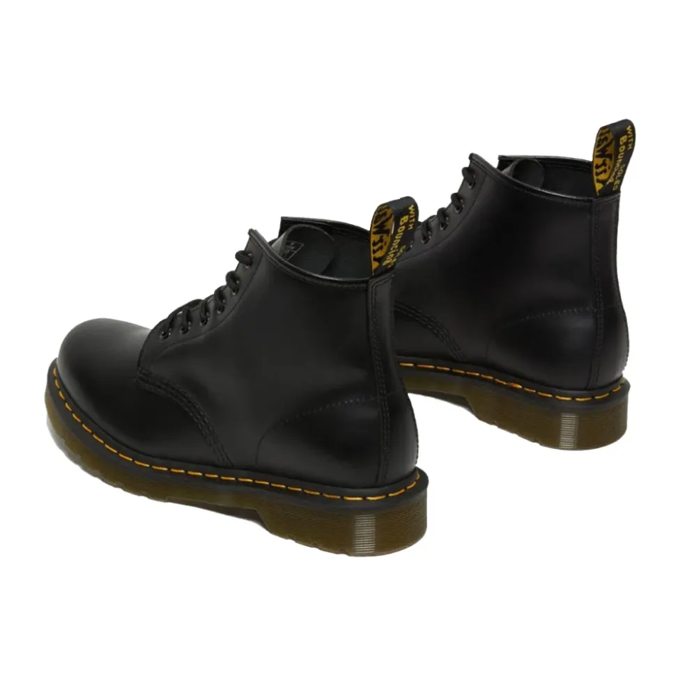 101 Smooth Boots - Klasyczne Docs z żółtymi szwami