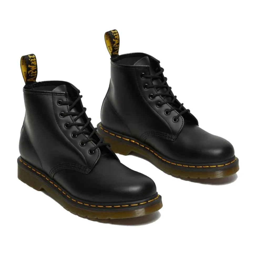 101 Smooth Boots - Klasyczne Docs z żółtymi szwami