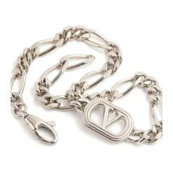 Srebrny Bijoux VLogo Sygnatura Łańcuch