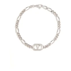 Srebrny Bijoux VLogo Sygnatura Łańcuch