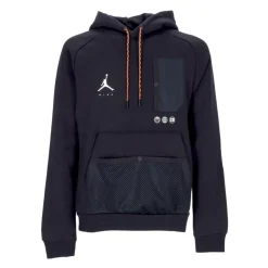 Statement Fleece Hoodie Czarny