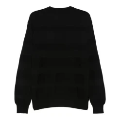 Sweter w paski z okrągłym dekoltem
