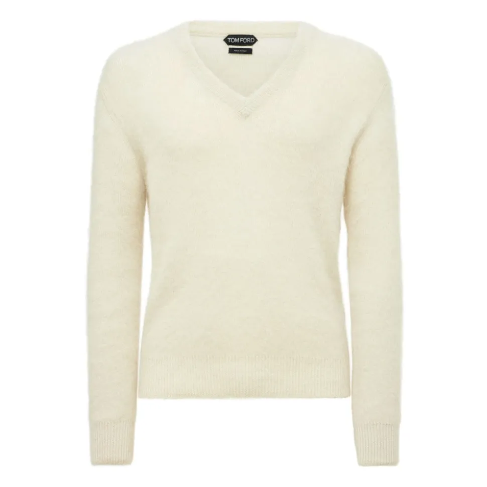 Sweter z dekoltem w serek