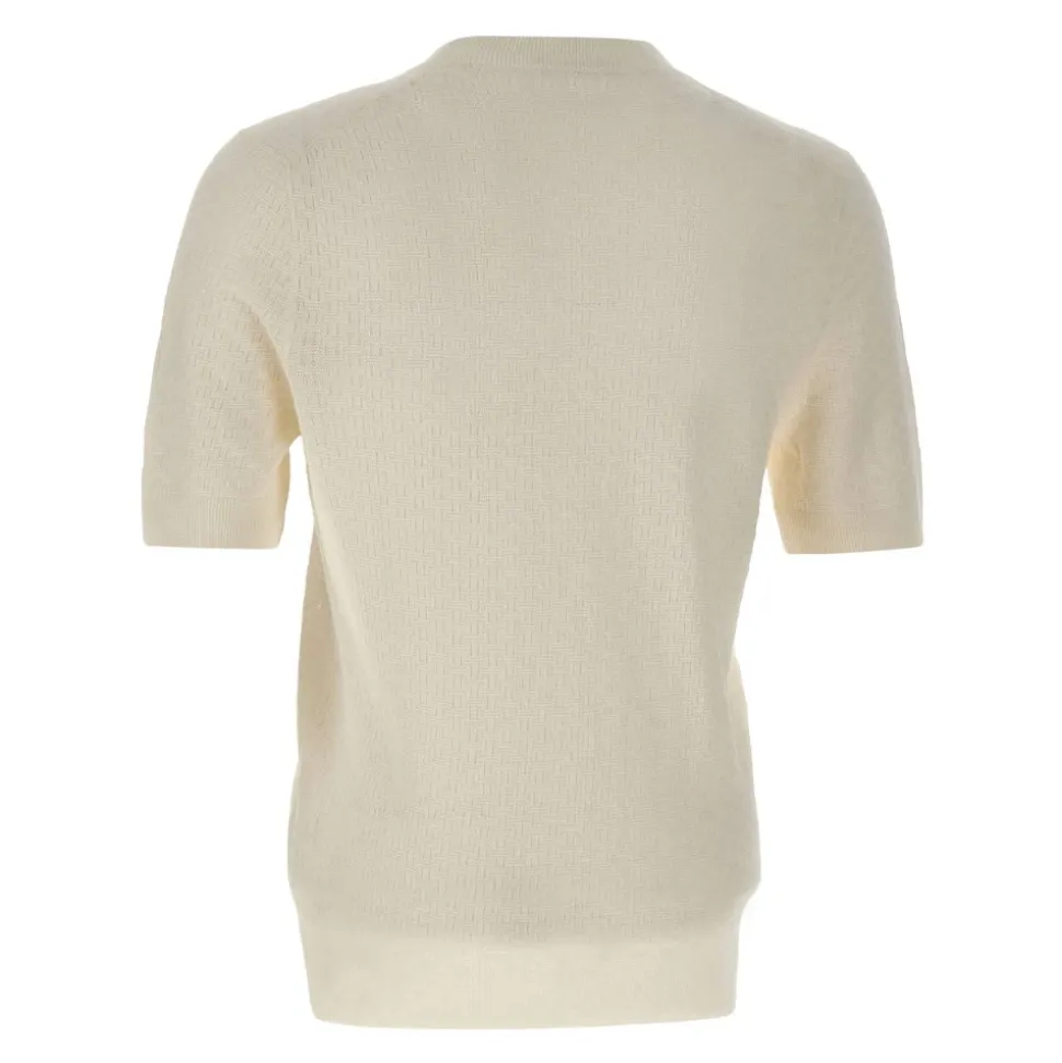 Sweter z krótkim rękawem z okrągłym dekoltem