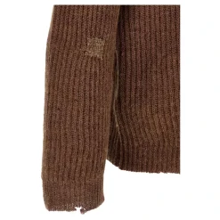 Sweter z prążkowanej dzianiny z detalami