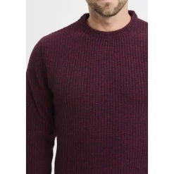 Sweter z wełny jagnięcej z okrągłym dekoltem