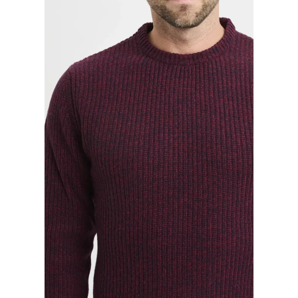 Sweter z wełny jagnięcej z okrągłym dekoltem