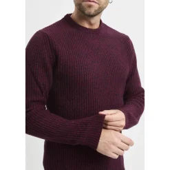 Sweter z wełny jagnięcej z okrągłym dekoltem