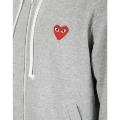 Szara Bluza z Czerwonym Logotypem