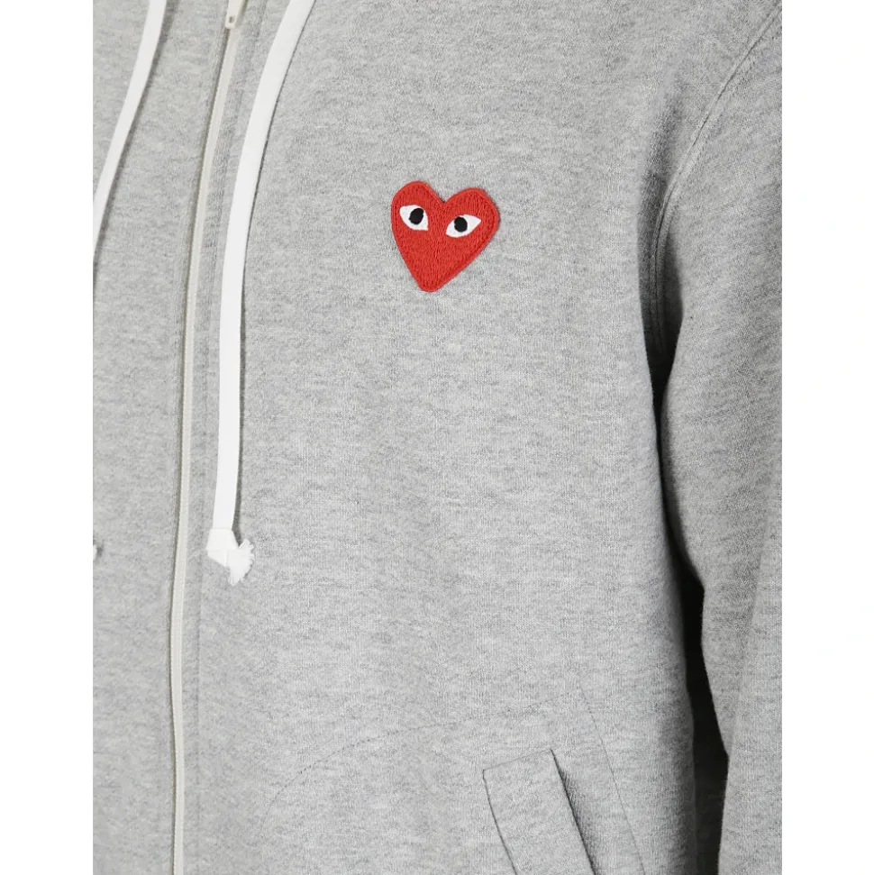 Szara Bluza z Czerwonym Logotypem