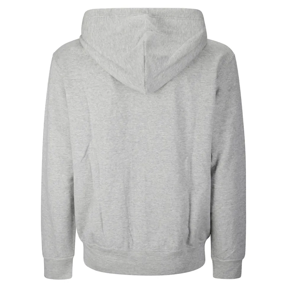 Szara Bluza z Czerwonym Logotypem