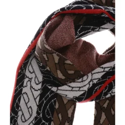 TB Monogram Stripe Knit Football Scarf
