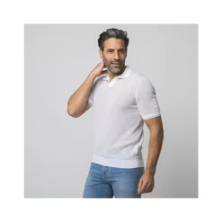 Teksturowane Polo Skipper