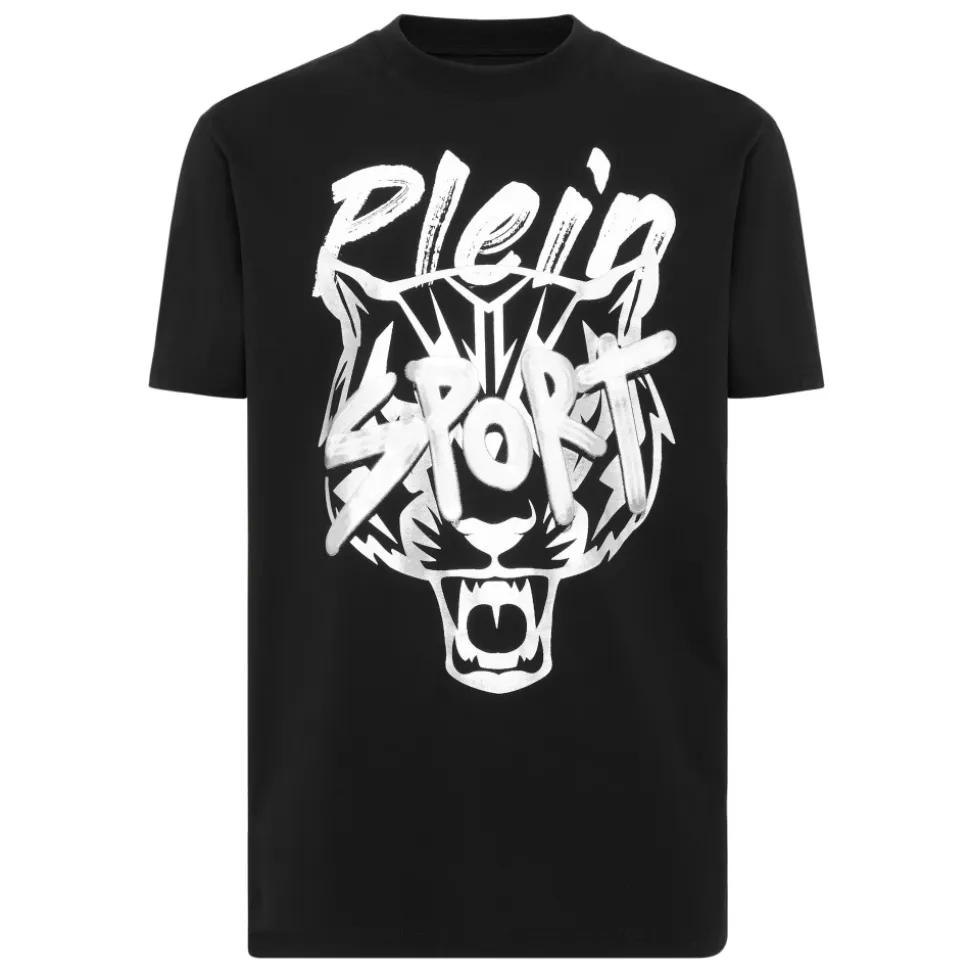T-shirt Okrągły Dekolt Stencil Tiger Street Fighter