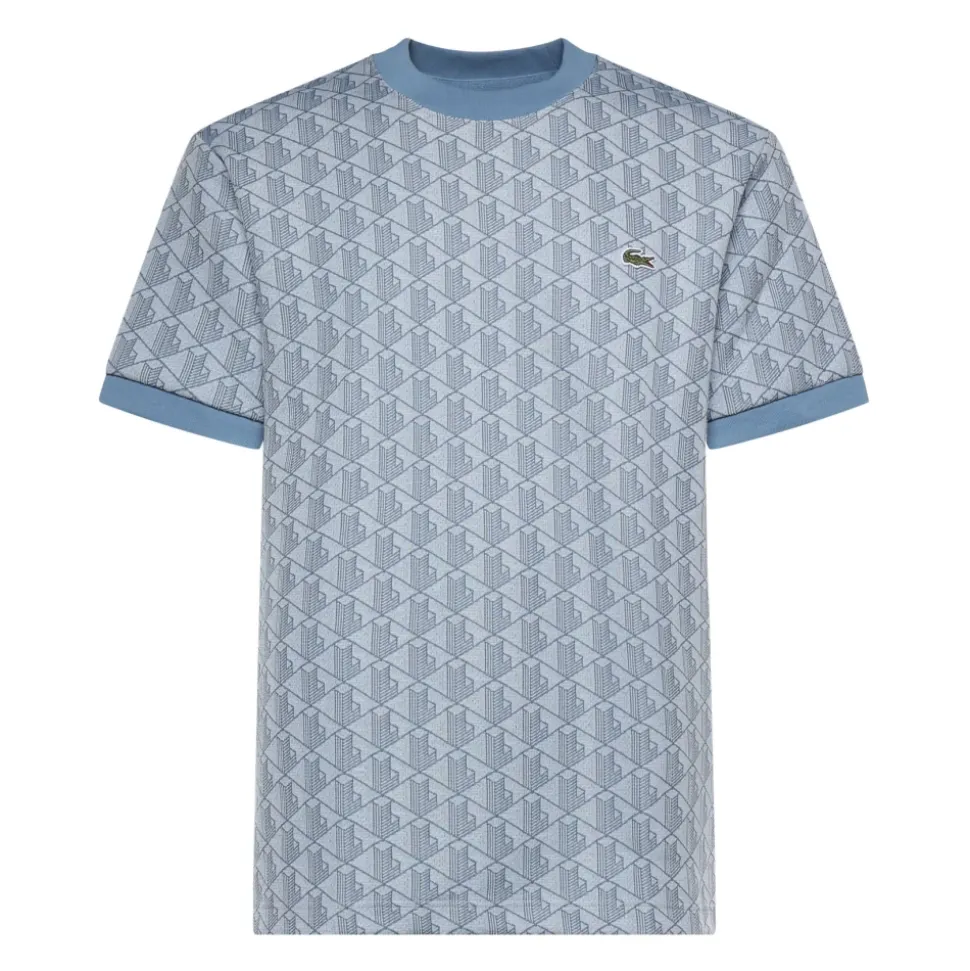 T-shirt z monogramem żakardowym