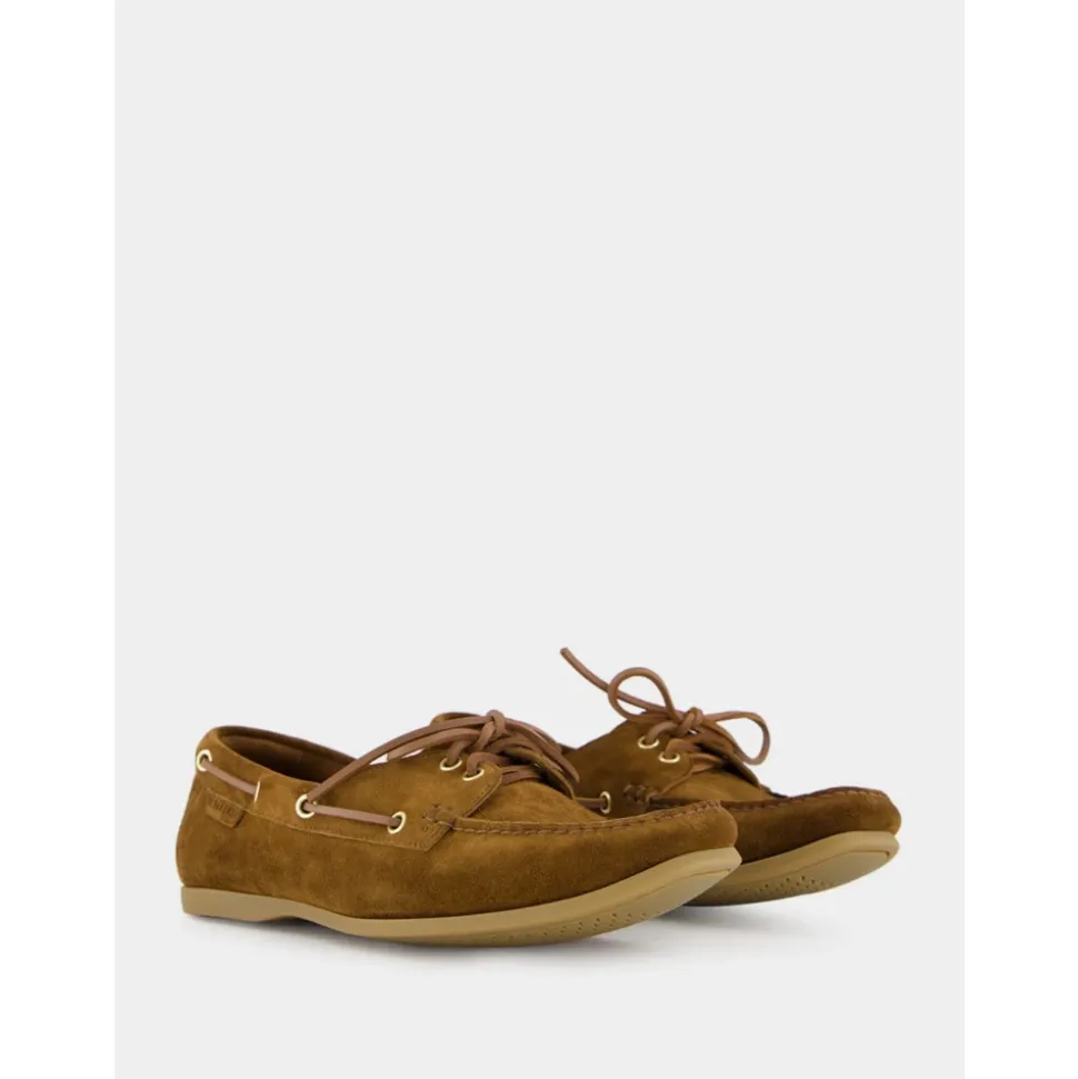 Tytoniowe Brązowe Loafersy zamszowe