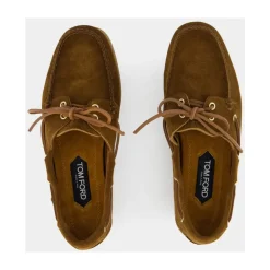 Tytoniowe Brązowe Loafersy zamszowe