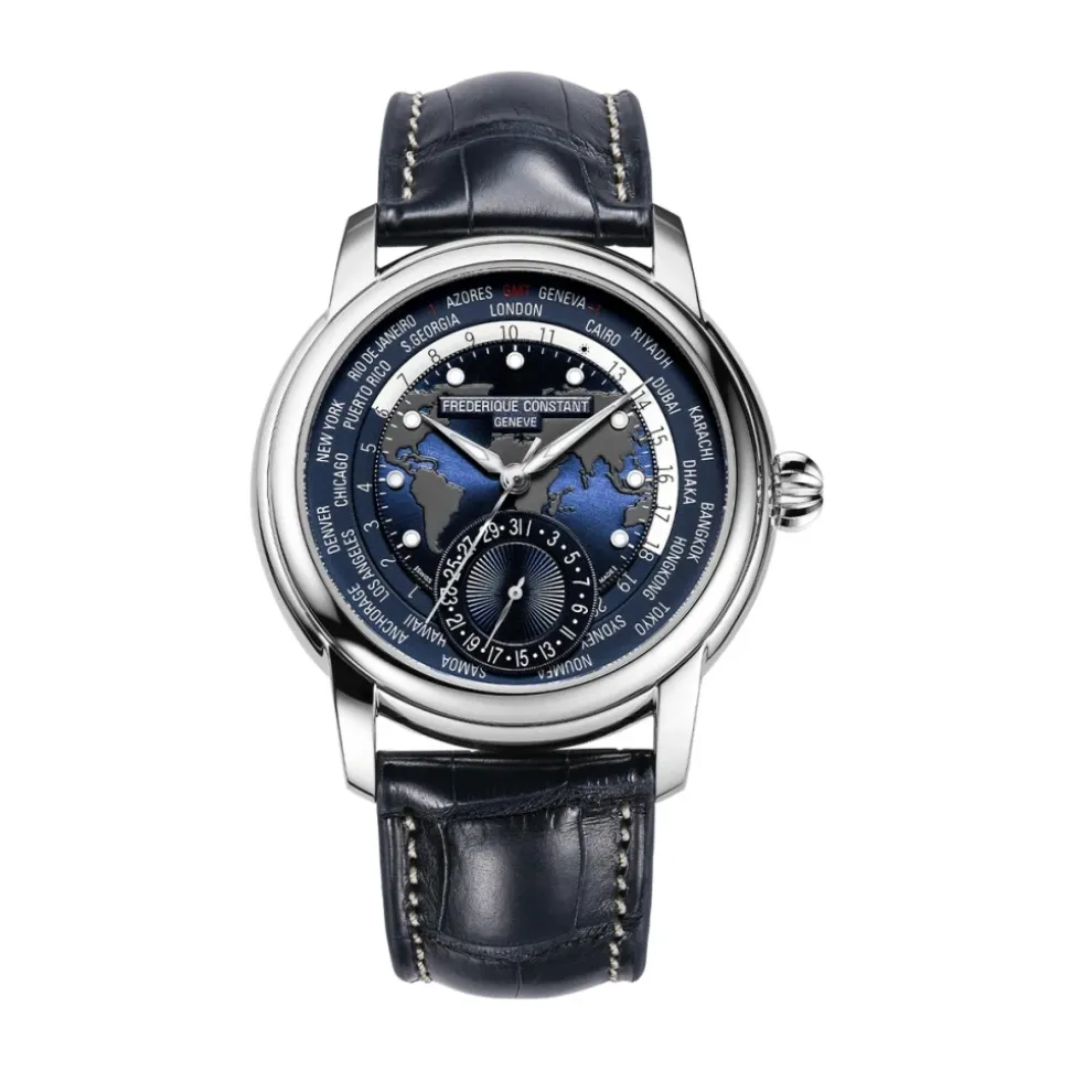 UOMO - FC -718NWM4H6 - PRODUKCJA WorldTimer 42 mm GMT Pasek
