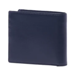 Wallet in dark blue palmellato leather