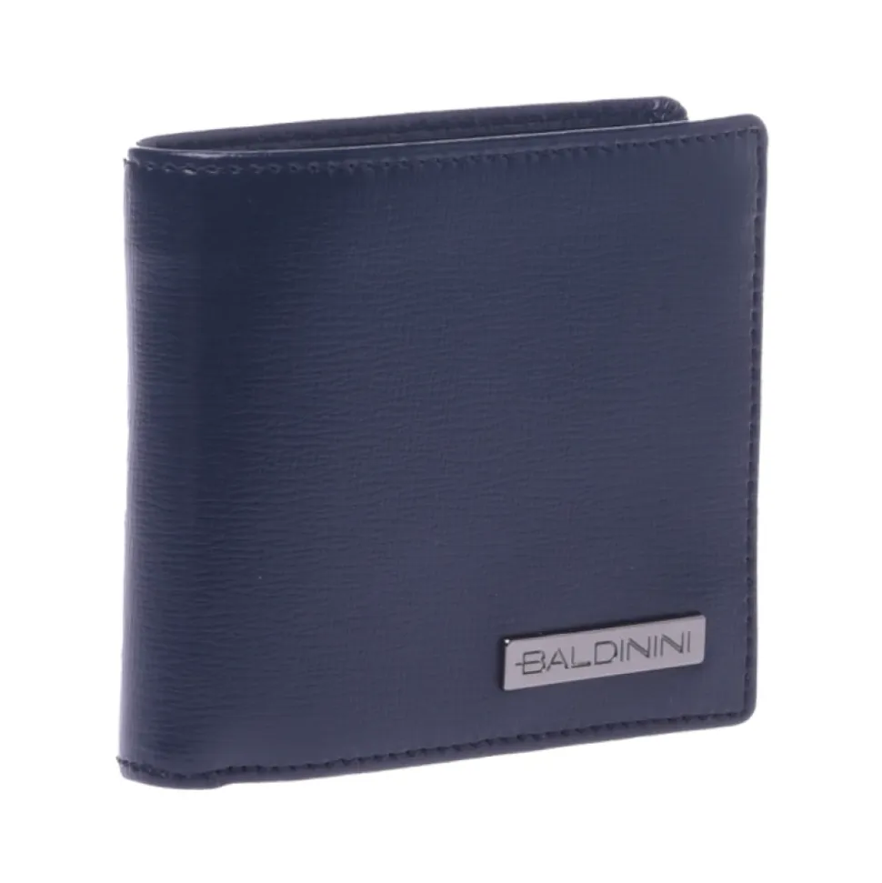 Wallet in dark blue palmellato leather