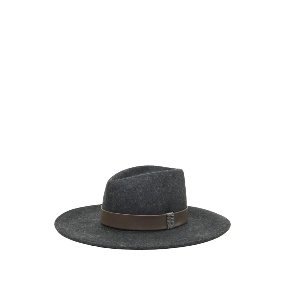 Wełniany Fedora z Szerokim Rondem
