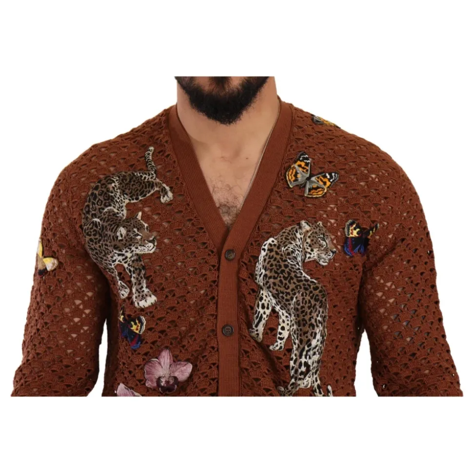Wielokolorowy Sweterek z Haftem Elegancja