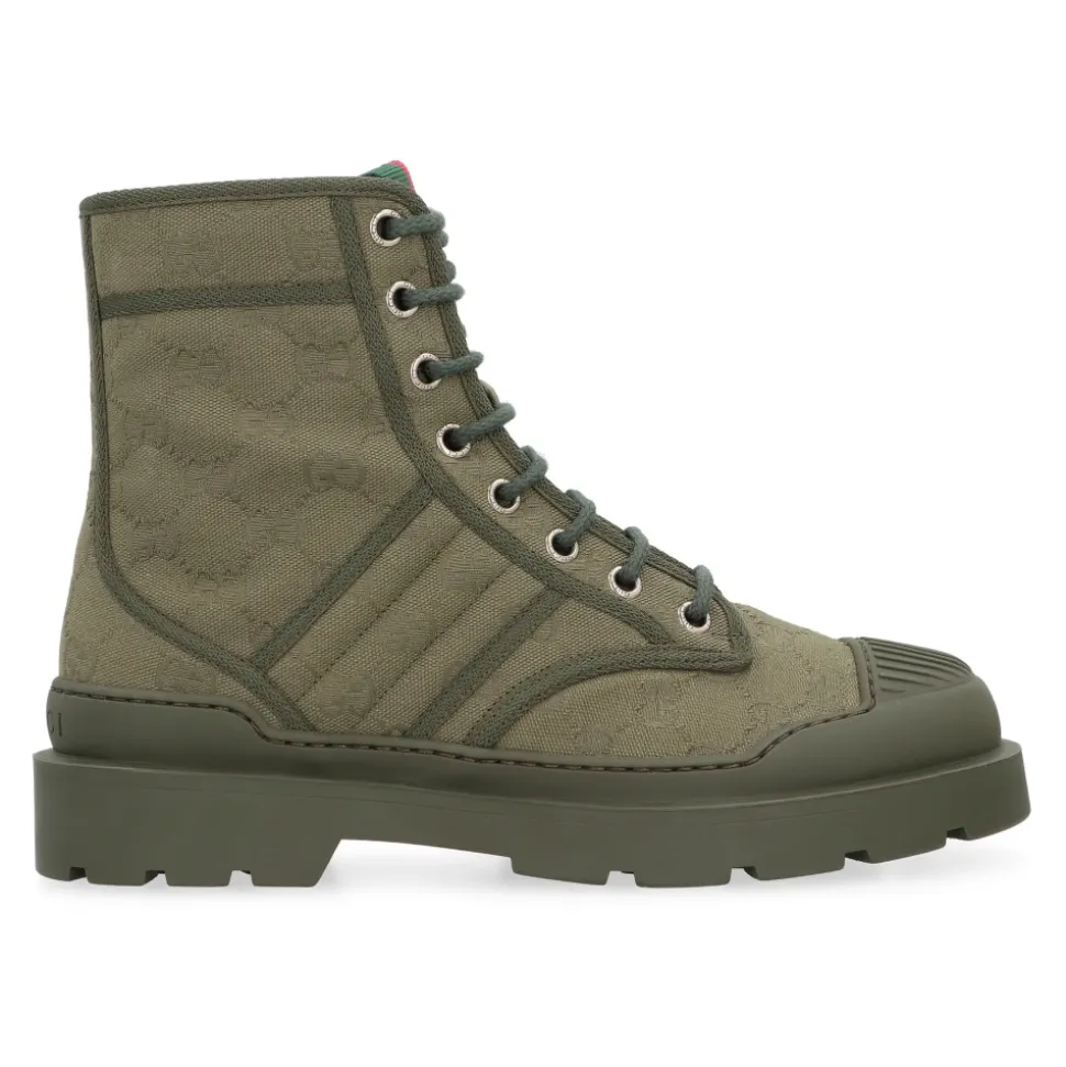 Wojskowozielone Buty Z Sznurowaniem