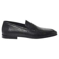 Woven Print Leather Loafer