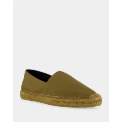 Zielone espadryle z bawełny z haftem Cassandre